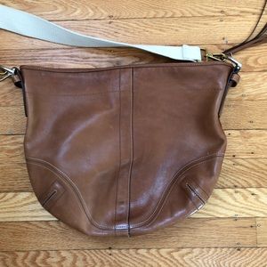 Coach horse vintage bag with cream strap